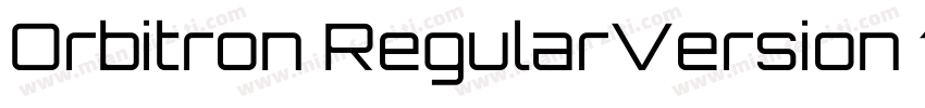 Orbitron RegularVersion 1000字体转换